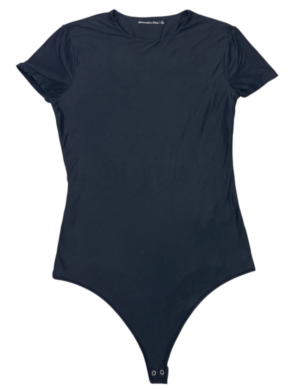 Abercrombie & Fitch Navy Large Short Sleeve Seamless Basic One Piece Acubi Norm